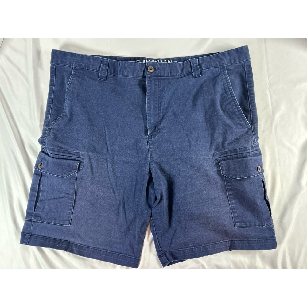 Magellan Mens Cargo Shorts Sz 40W Blue Outdoor Hiking Fishing Pockets Summer